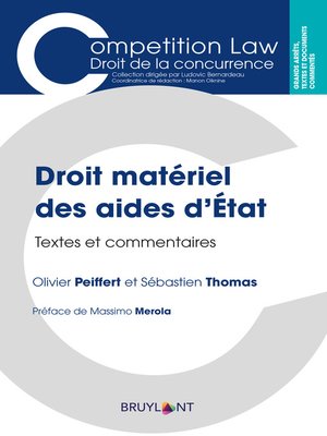 cover image of Droit matériel des aides d'État